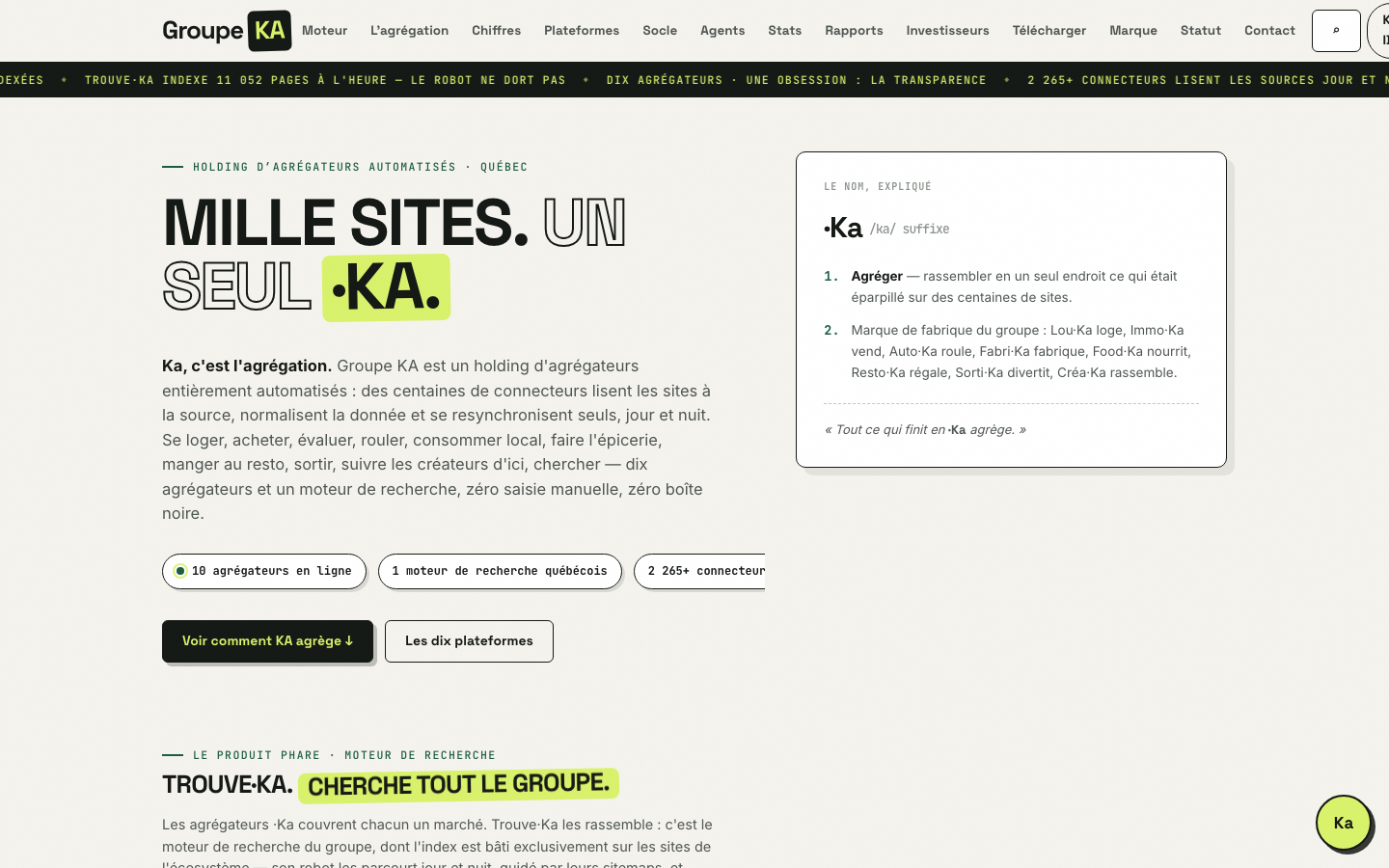 Étape 1 — Découvrez l'écosystème depuis l'accueil